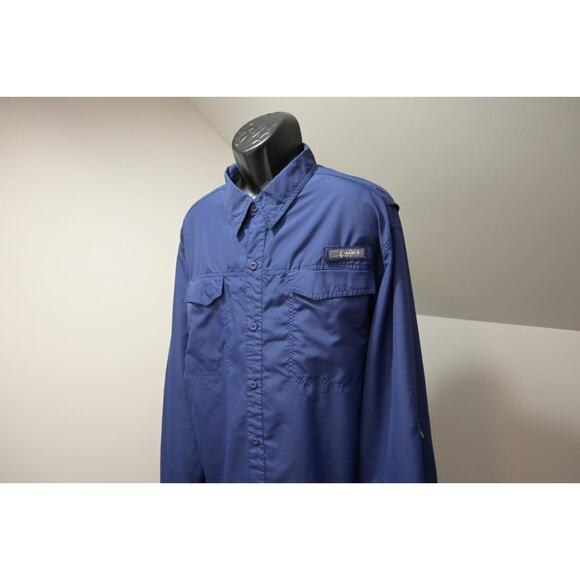 Habit Vented Fishing Shirt Blue Long Sleeve Camping Outdoors Mens Size 3XL - Picture 1 of 10